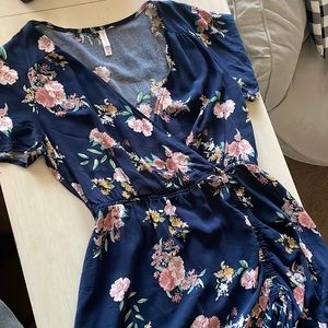 Floral wrap style dress